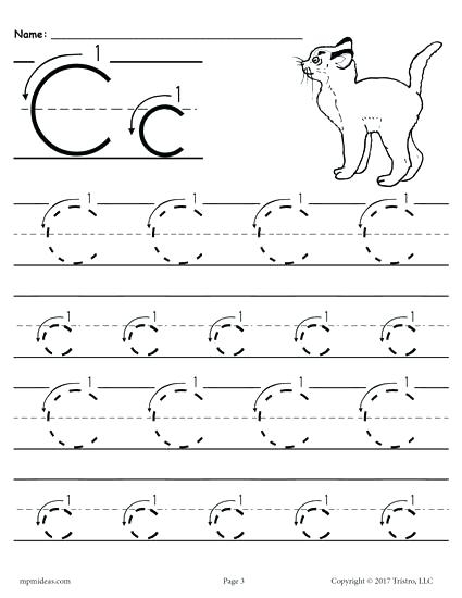 Tracing The Letter C Free Printable