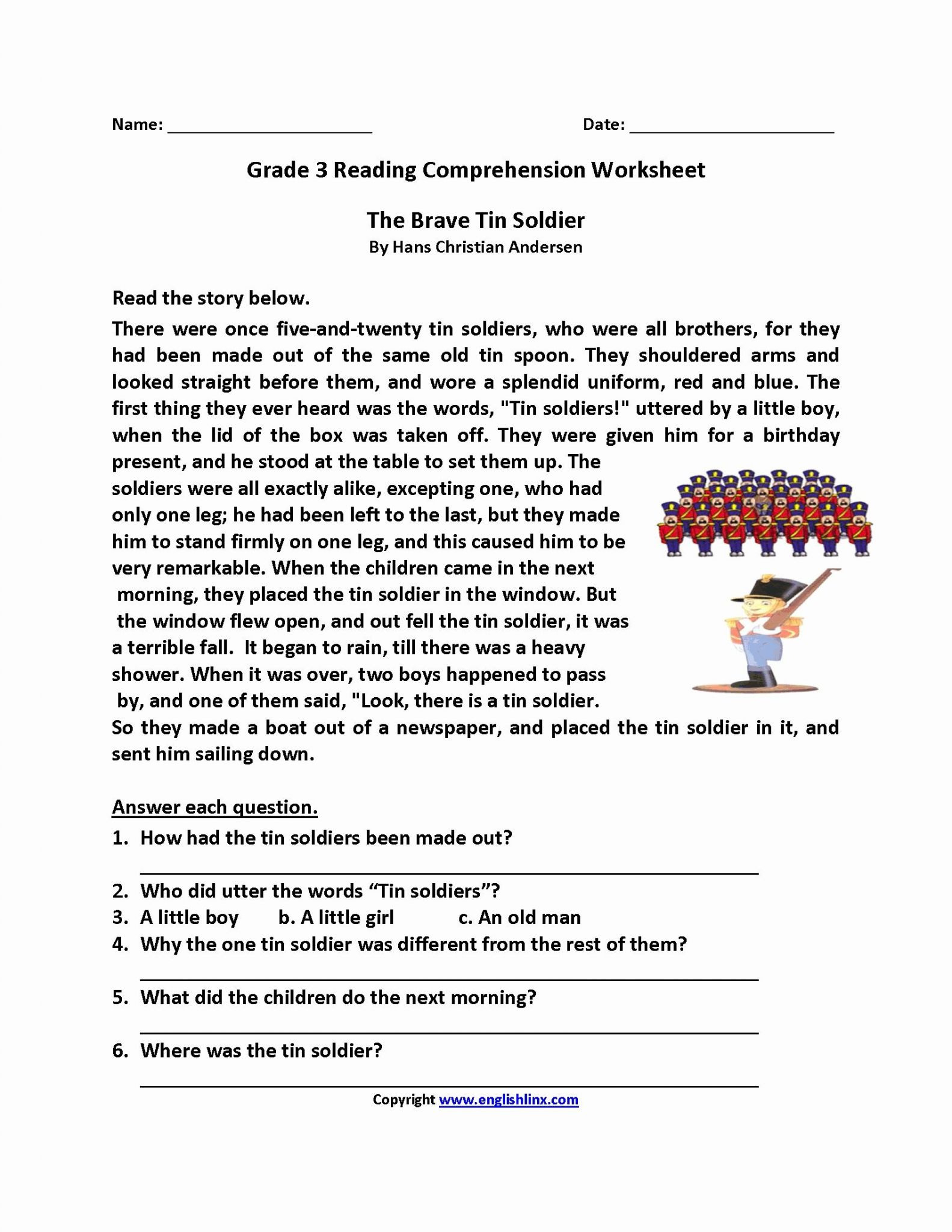 2nd Grade Reading Comprehension Worksheets