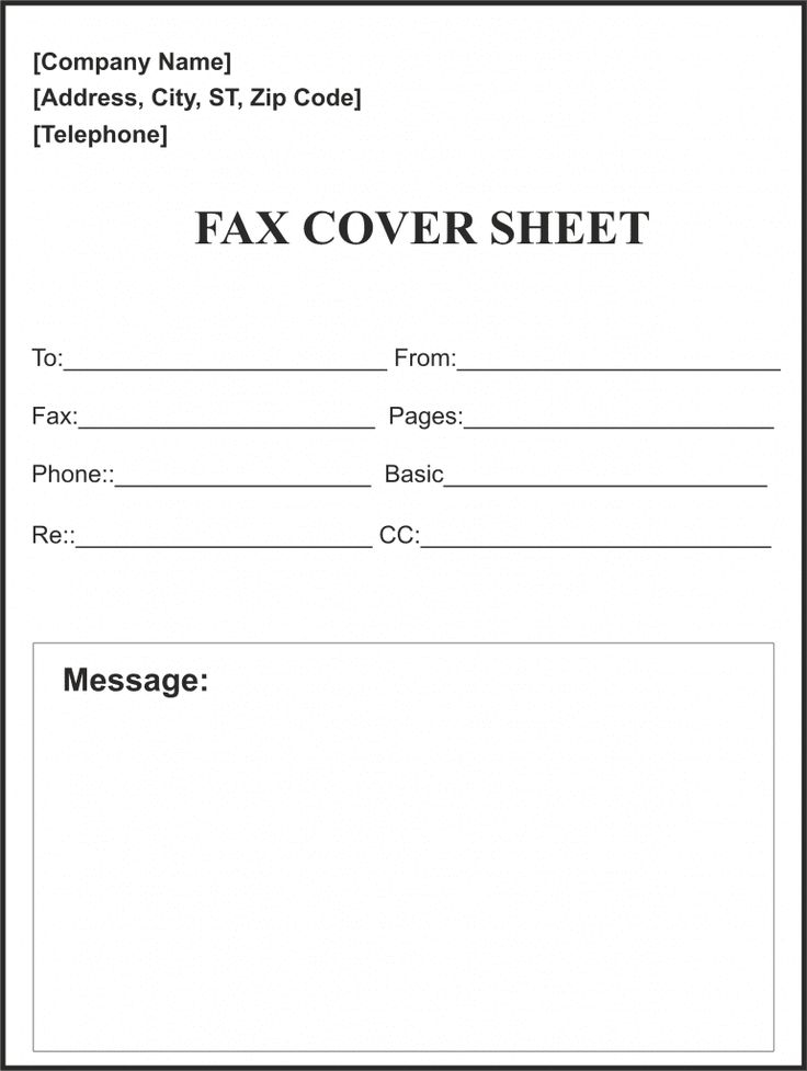 Free Printable Fax Cover Sheet