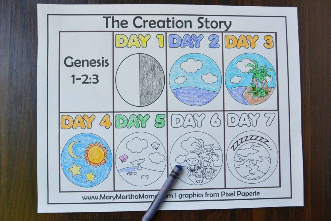 Free Printable 7 Days Of Creation