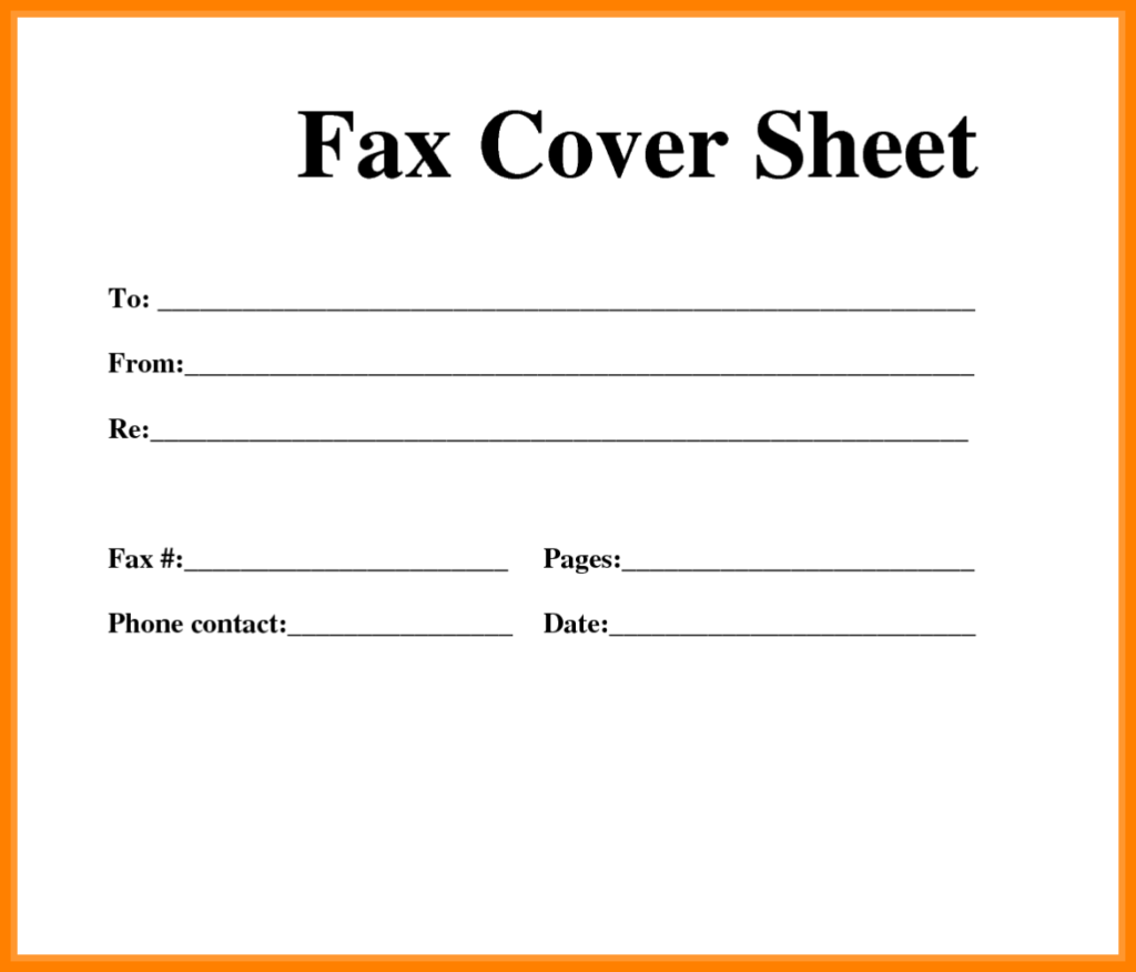 5 Free Printable Fax Cover Sheets Ledger Review