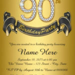 6 90th Birthday Invitations Designs Templates DOC