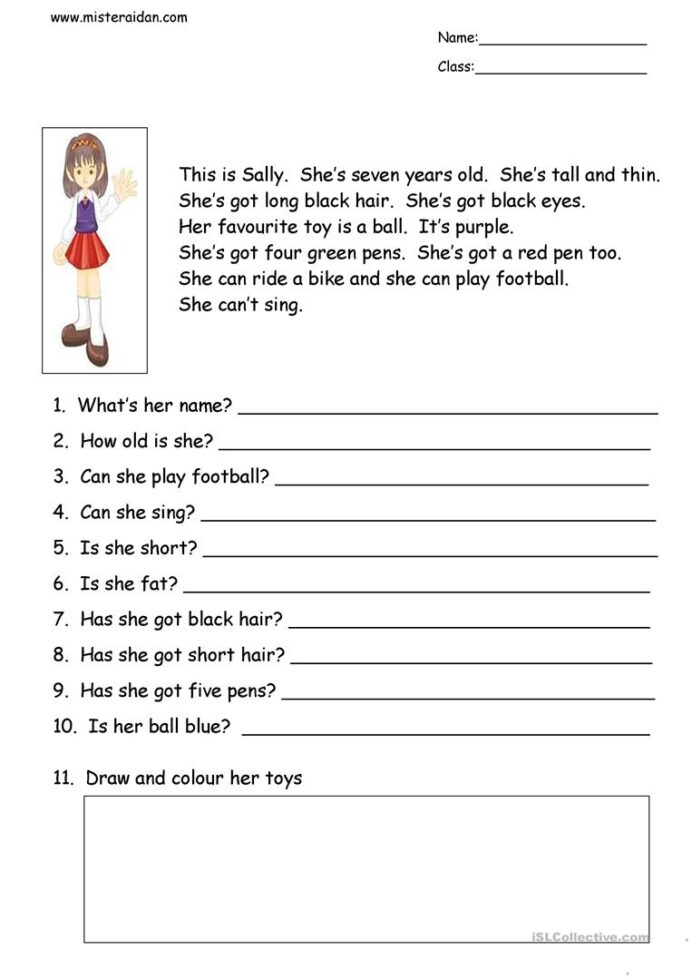 Year 6 Free Printable English Worksheets