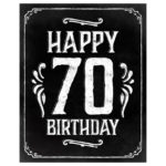 70th Birthday Decorations Printable Happy 70th Birthday
