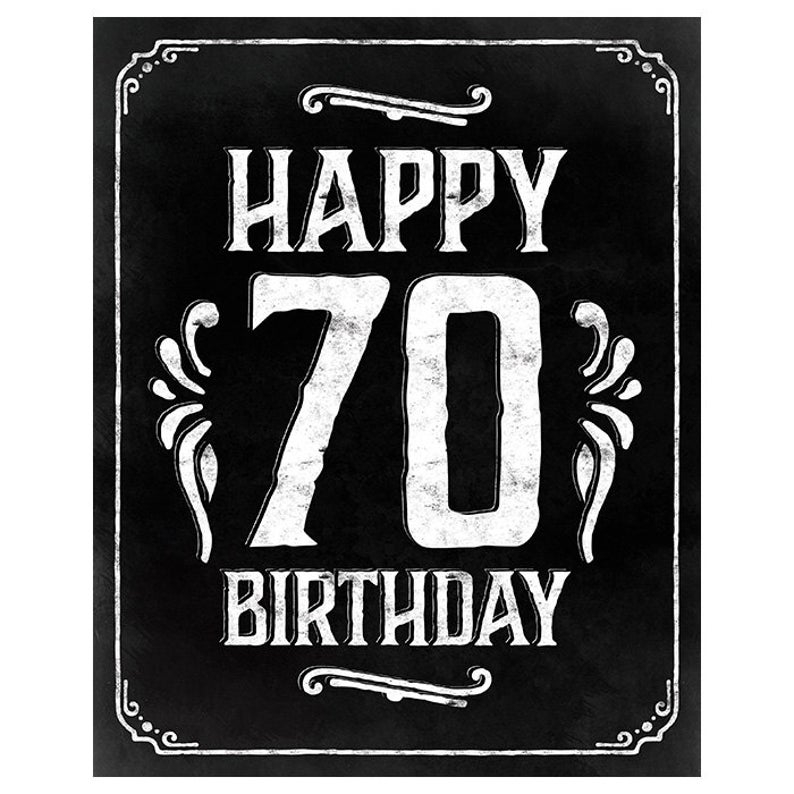 70th Birthday Decorations Printable Happy 70th Birthday