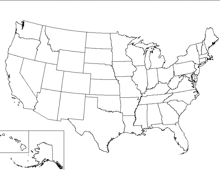 Free Printable United States Map