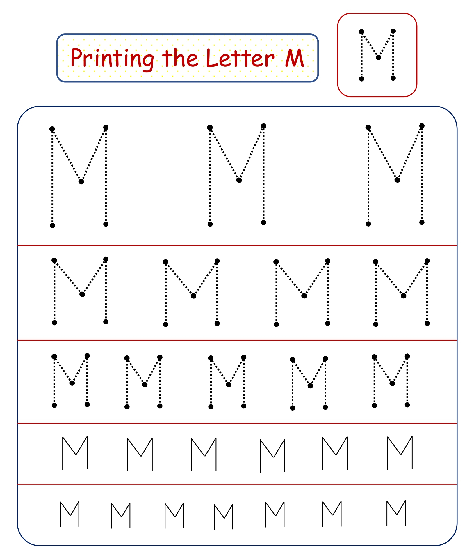 Letter M Free Printables