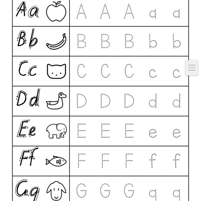 Abc Writing Worksheets