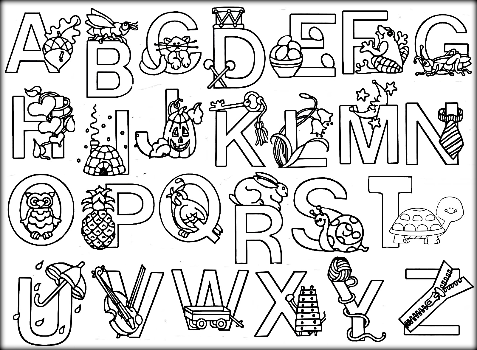 Alphabet Coloring Pages