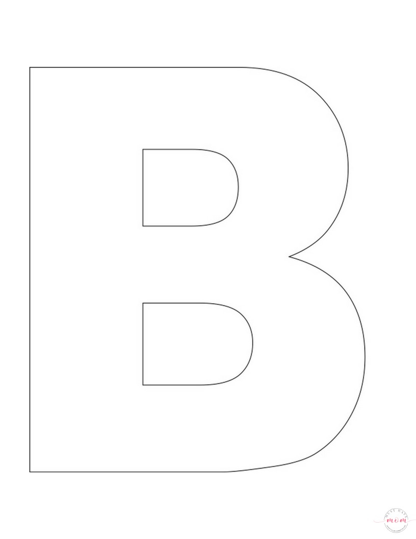 Letter B Template Free Printable