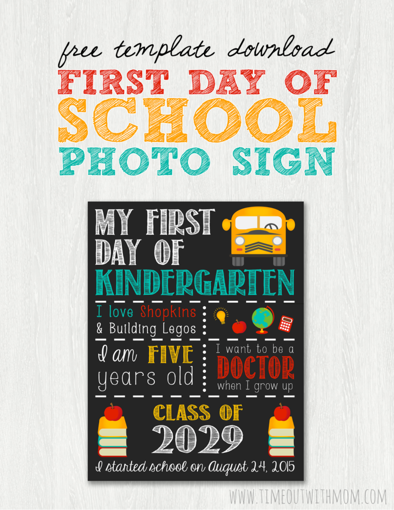 Back To School Sign Template And Tutorial