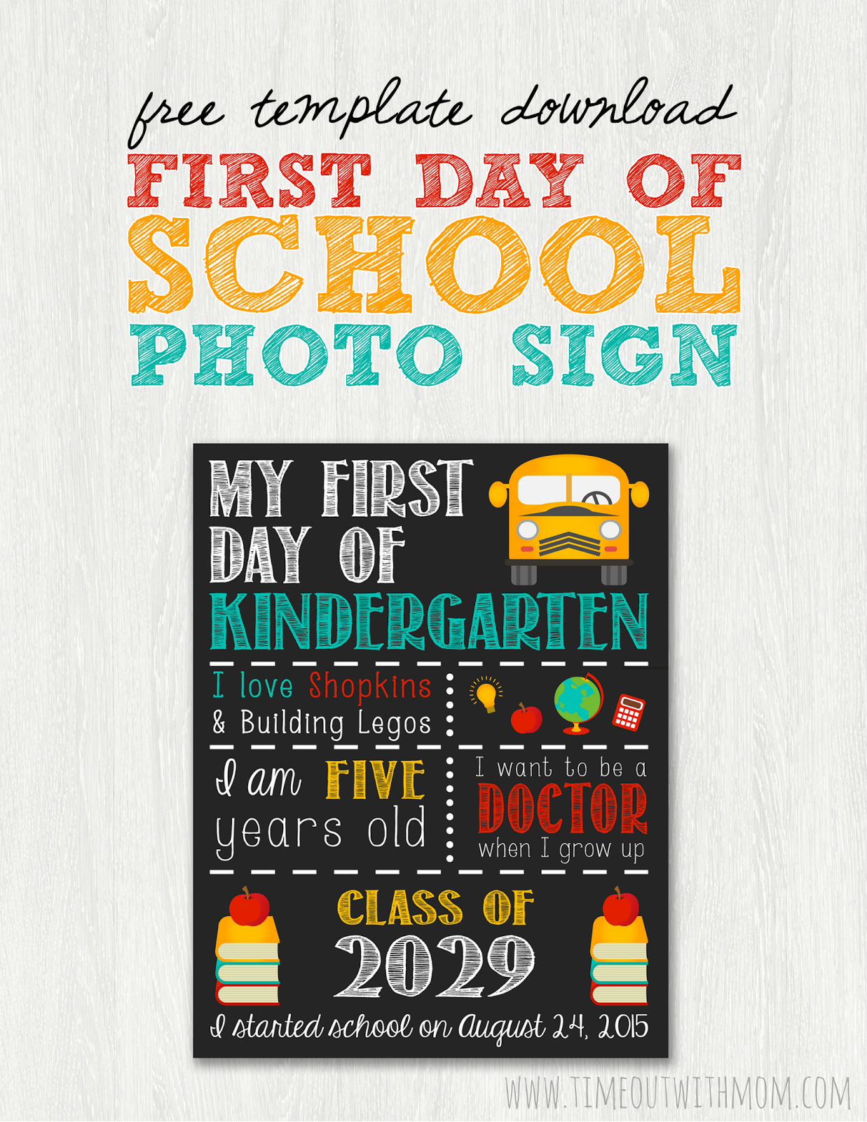 First Day Of School Template