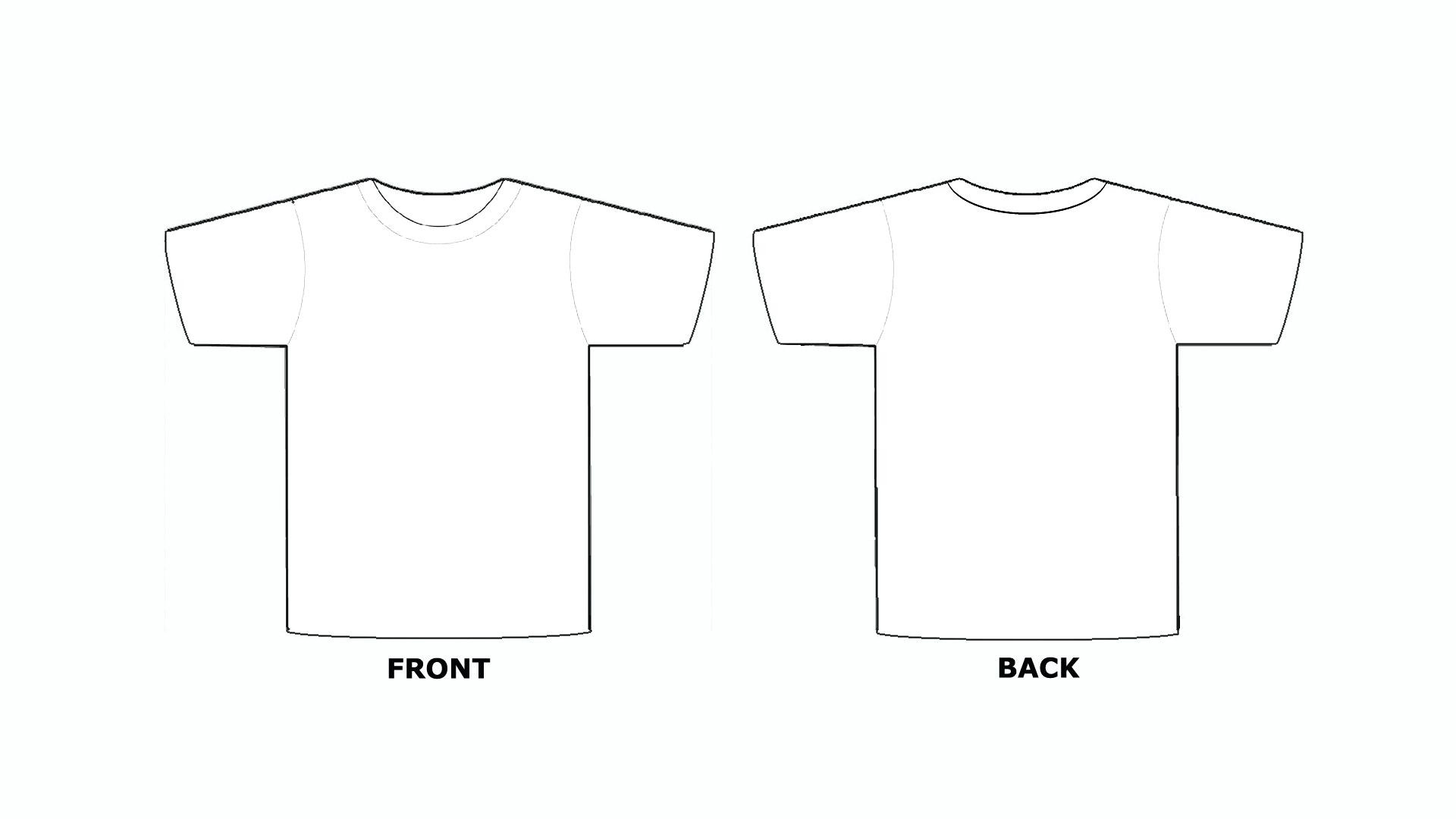 T Shirt Template Free Printable