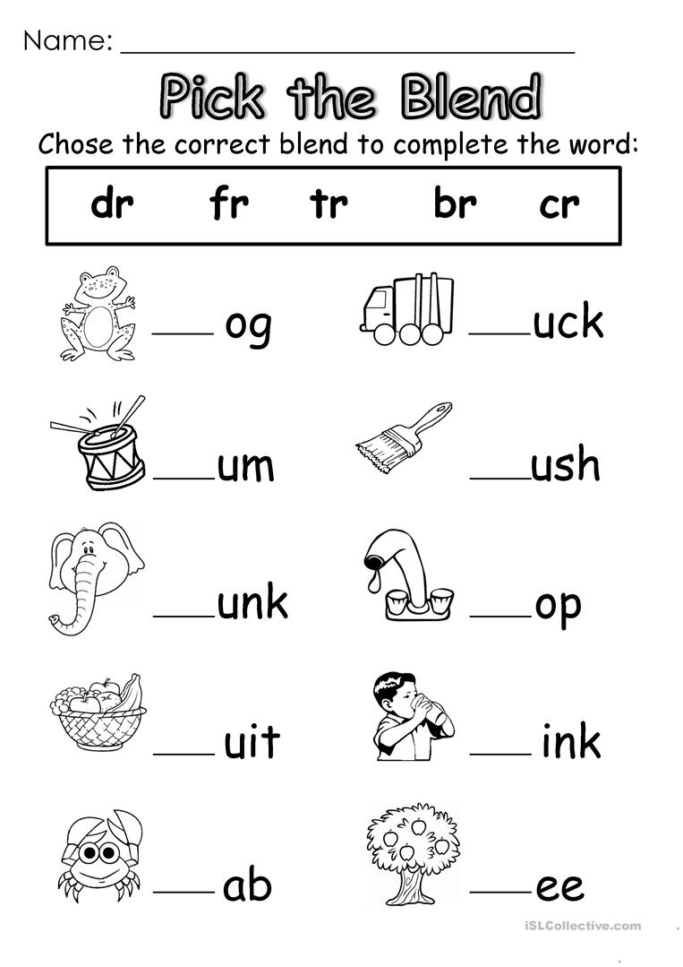 Free Printable R Blends Worksheets