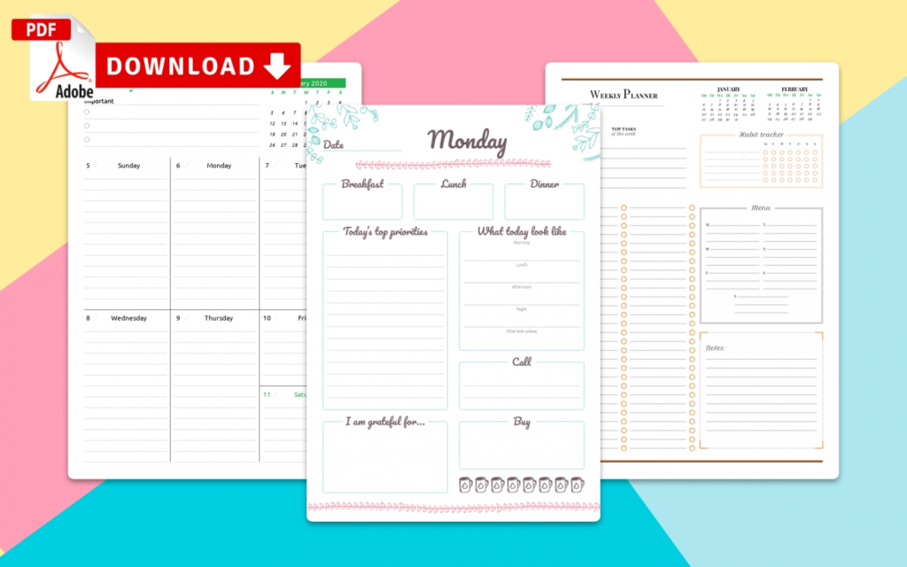 Free Printable Weekly Planner 2021 Pdf