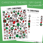 Christmas Themed I Spy Game Free Printable For Kids