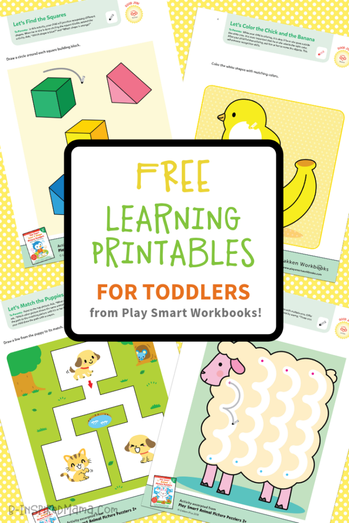 Colorful Fun FREE Printables For Toddlers To Learn From