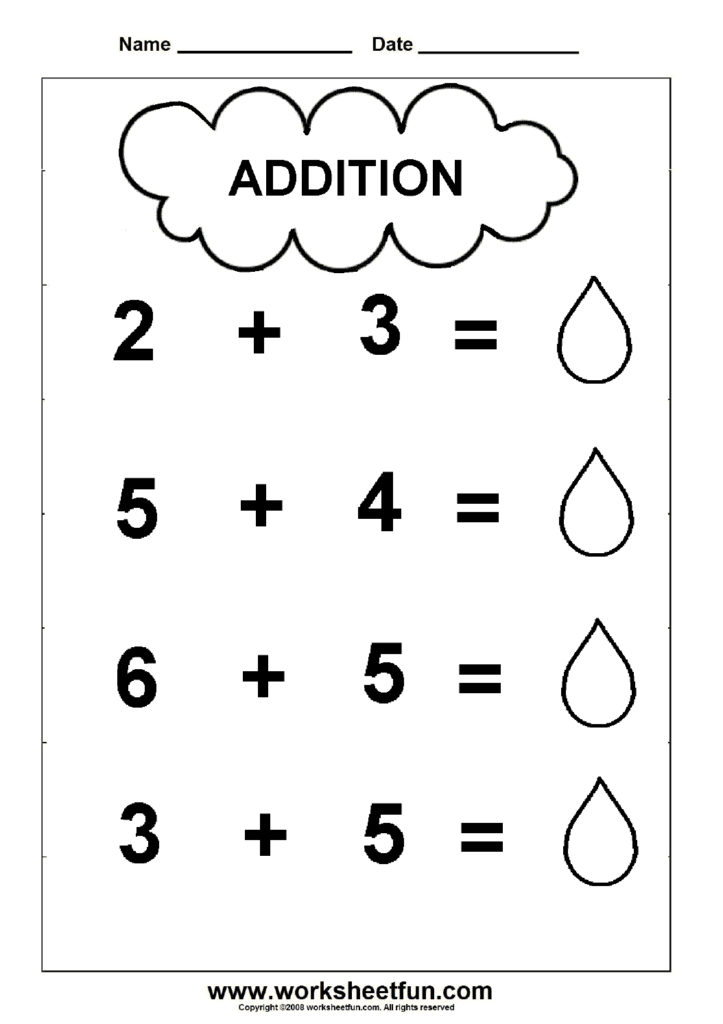 Preschool Addition Worksheets