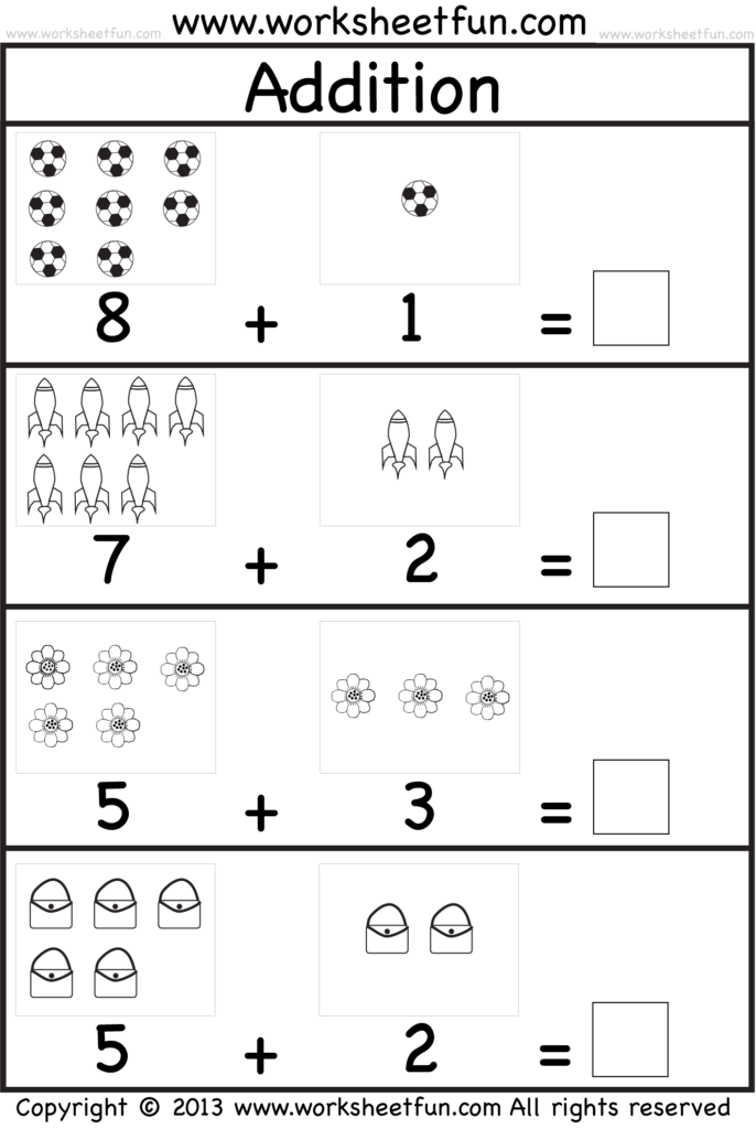 Preschool Addition Worksheets