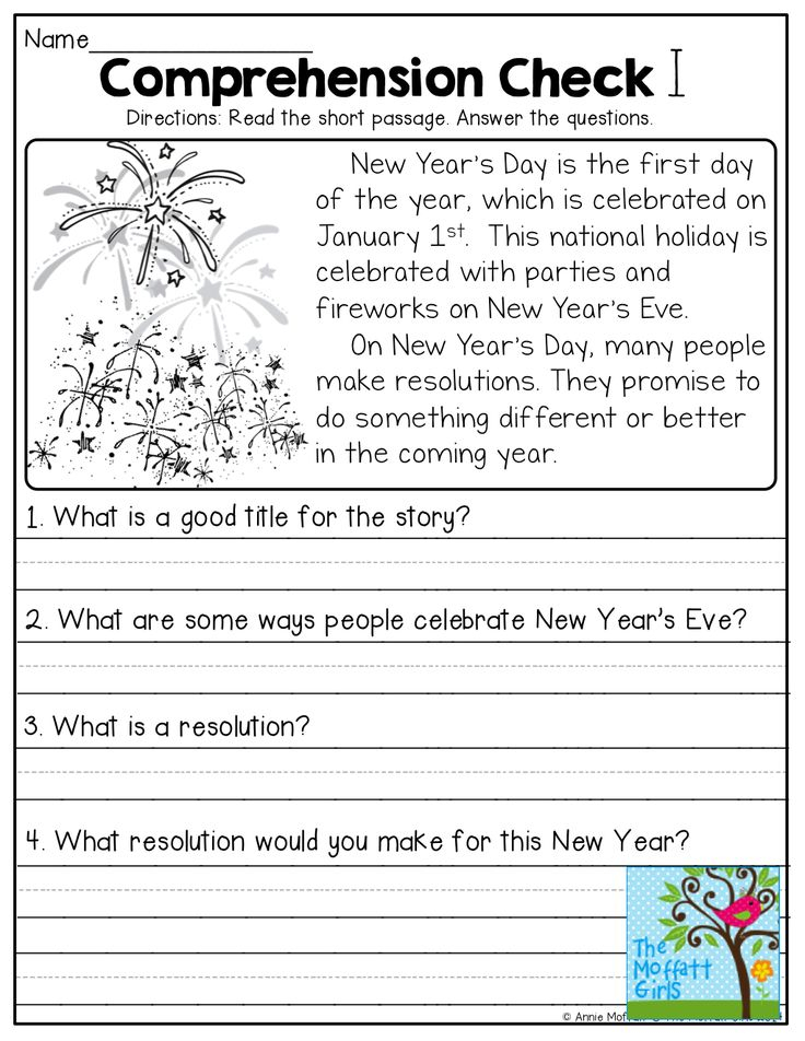 Year 1 Reading Comprehension Worksheets Free