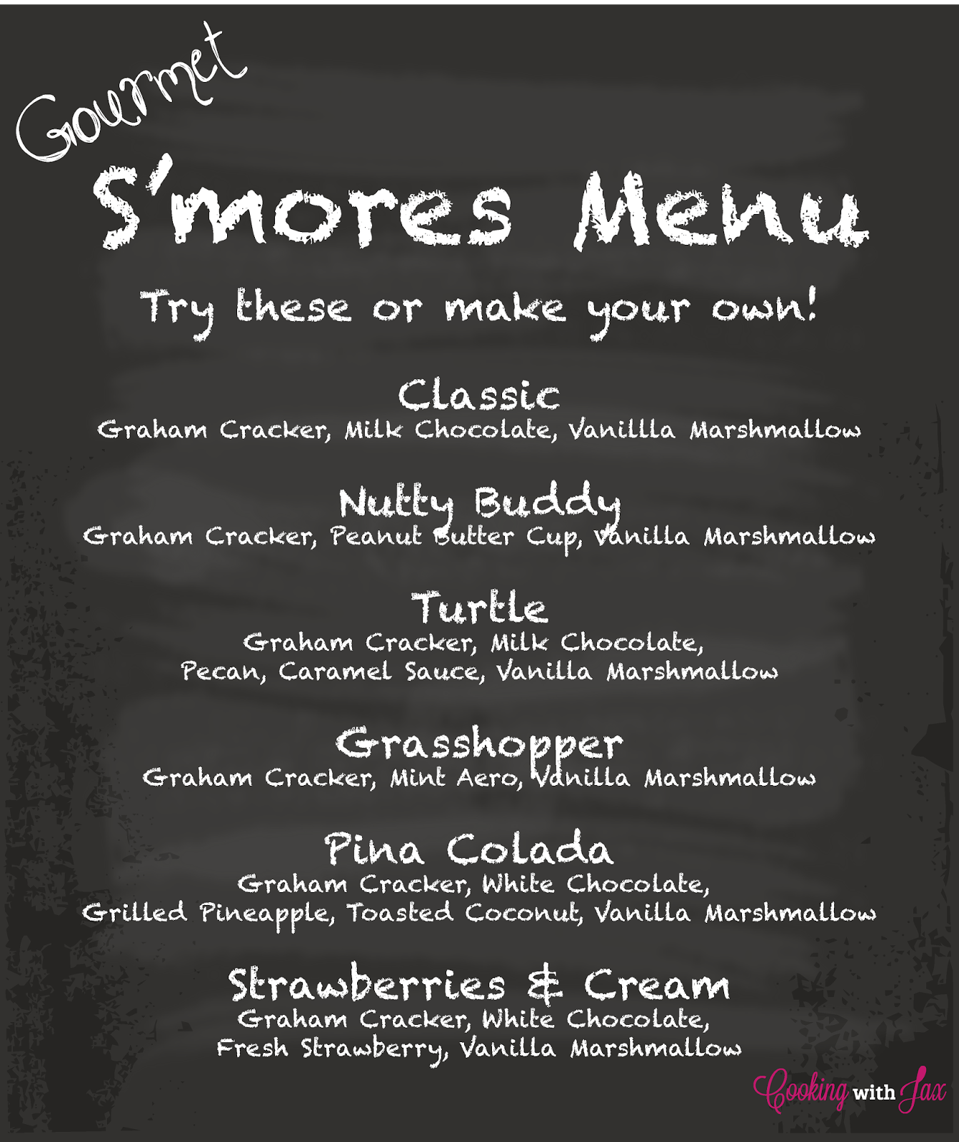 S'mores Bar Free Printables