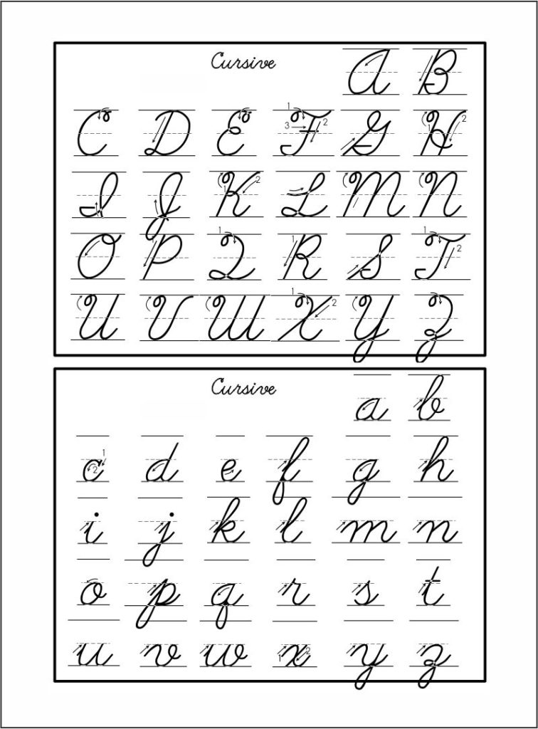 Cursive Alphabet Images To Print AlphabetWorksheetsFree