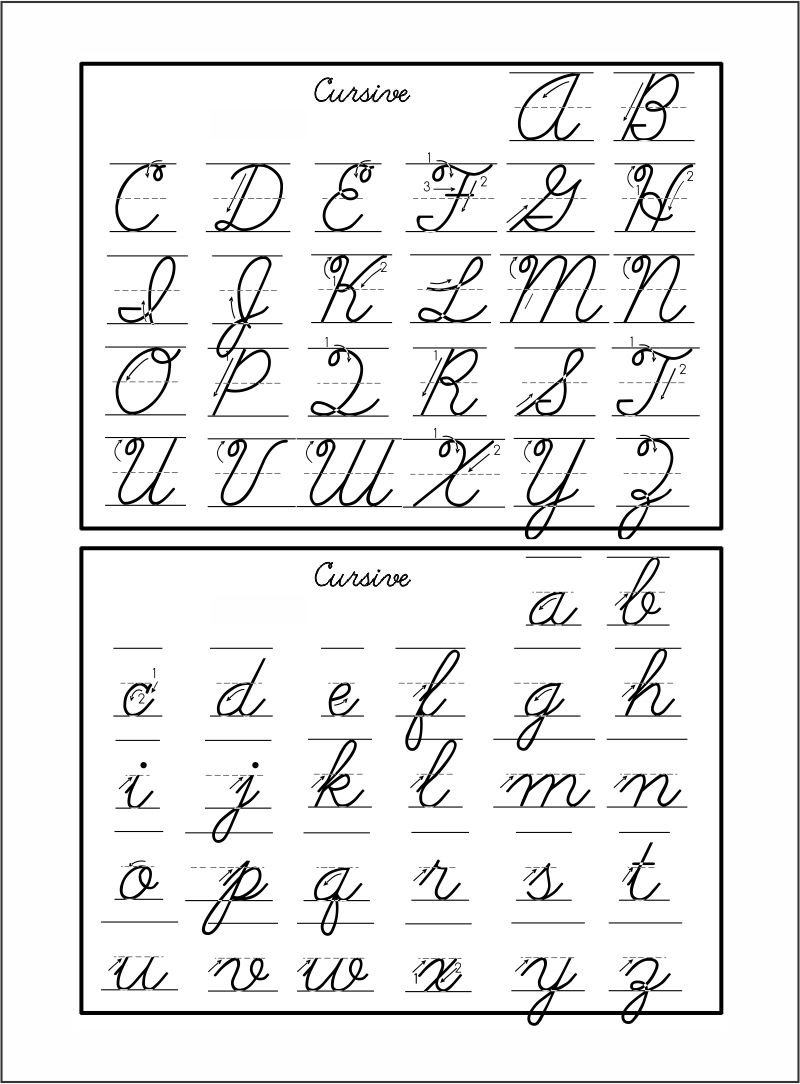 Cursive Printables