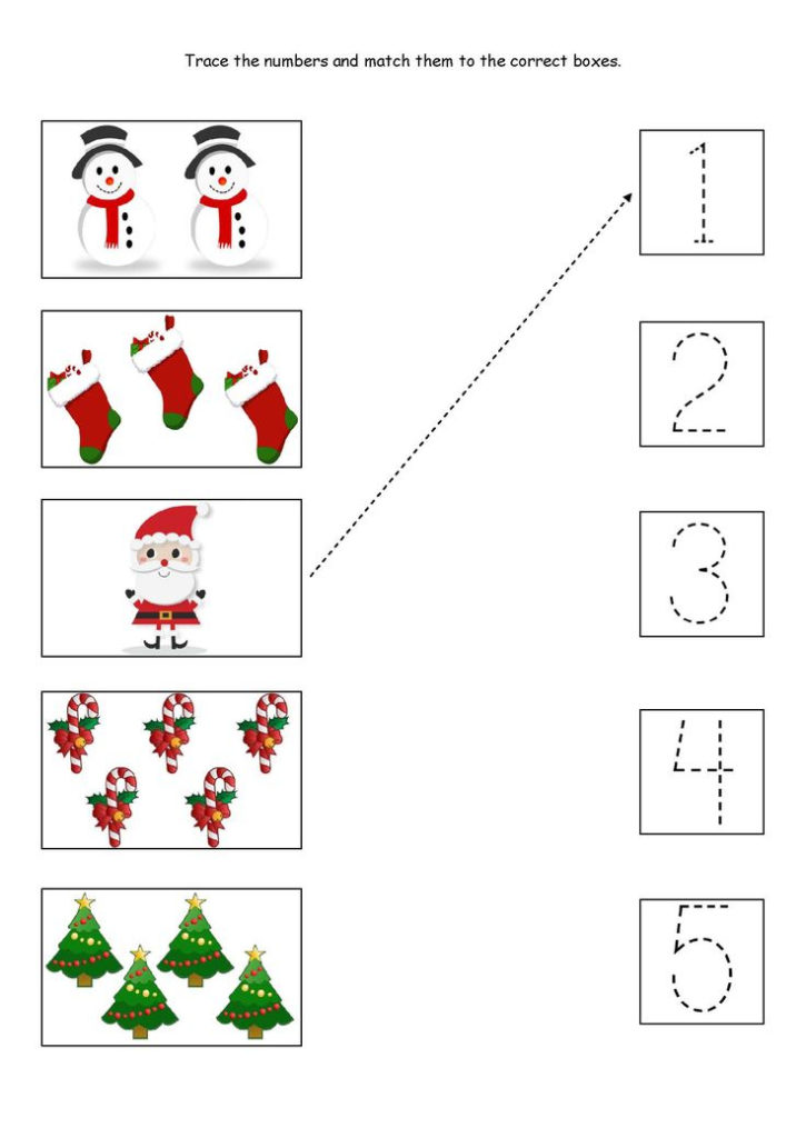 Cute Little Christmas Counting Matching And Tracing