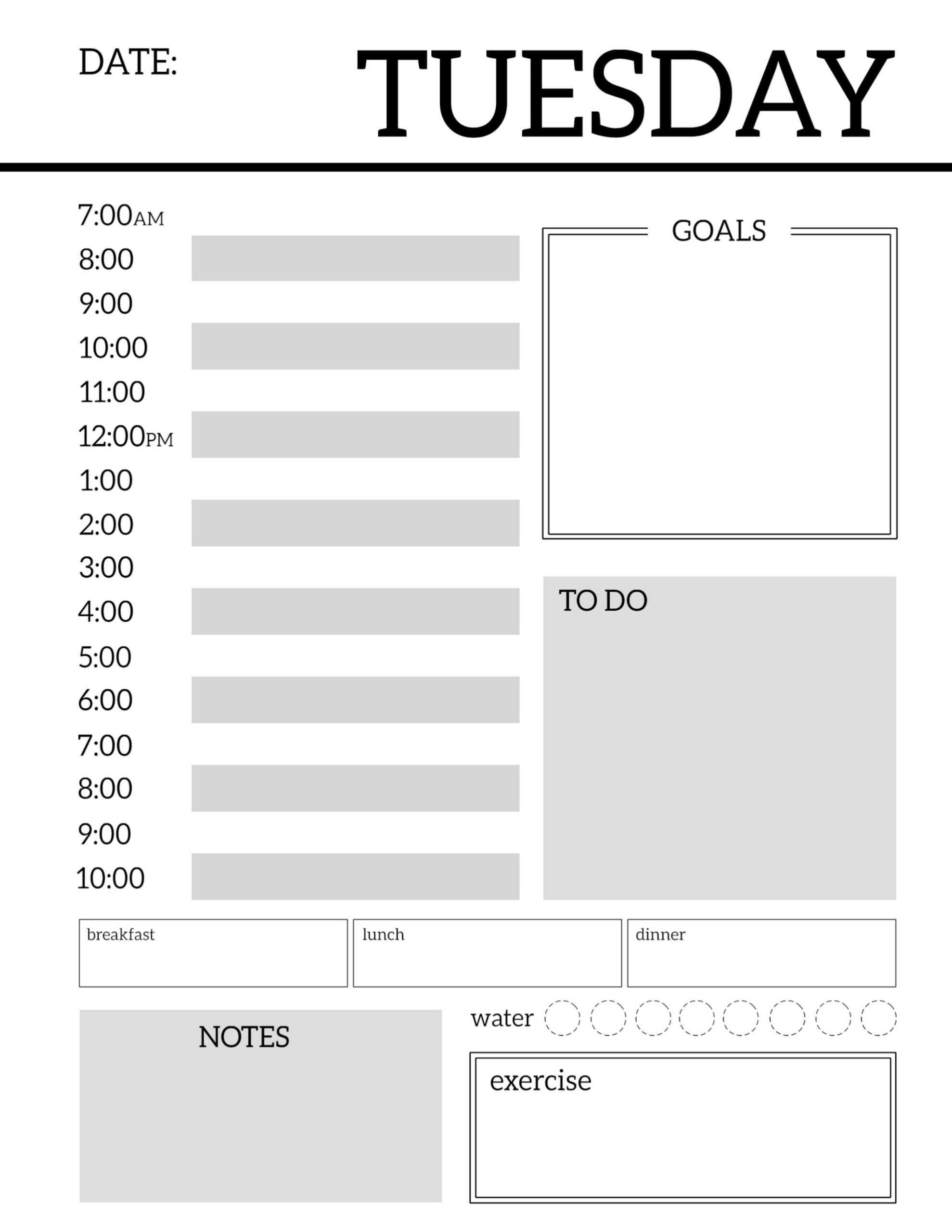 Free Printable Daily Planner