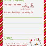 Dear Santa Letter Printable Delightfully Noted
