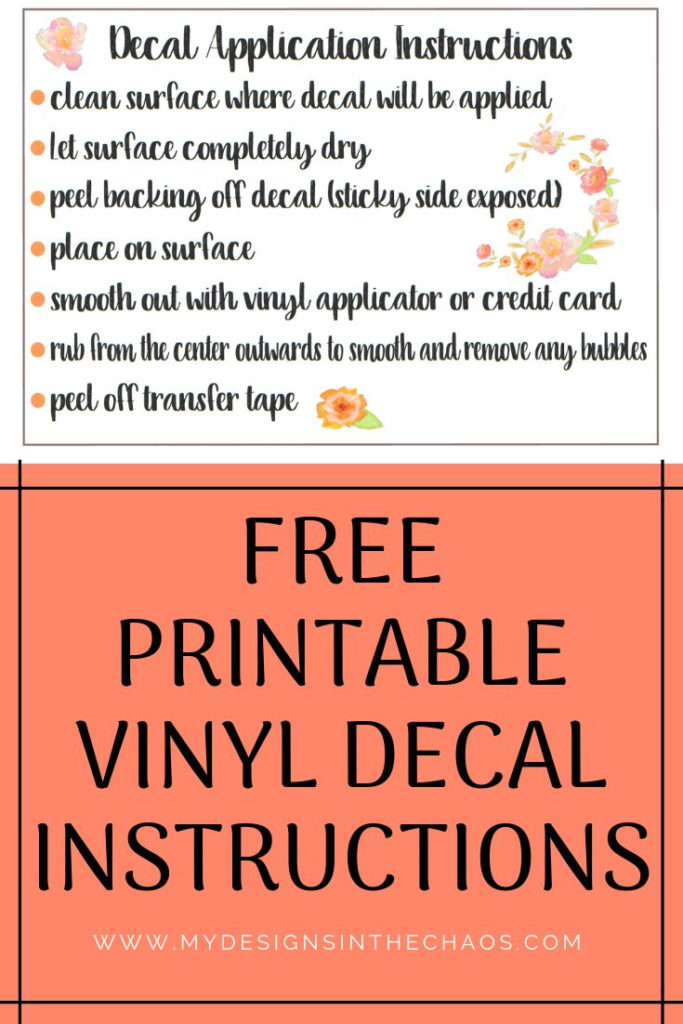 Decal Application Instructions Printable My Designs In