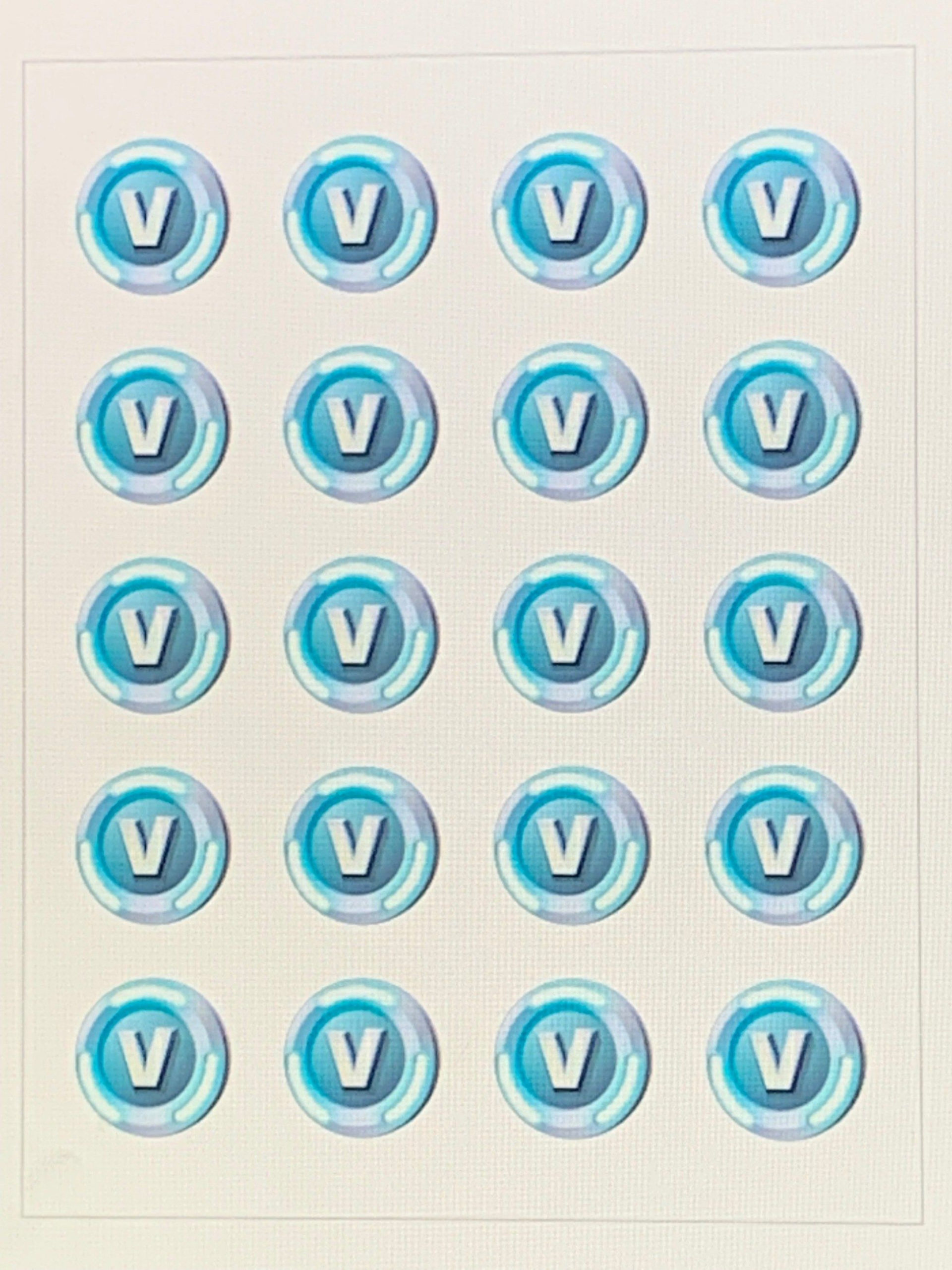 Free V Bucks Printable For Chocolate Coins