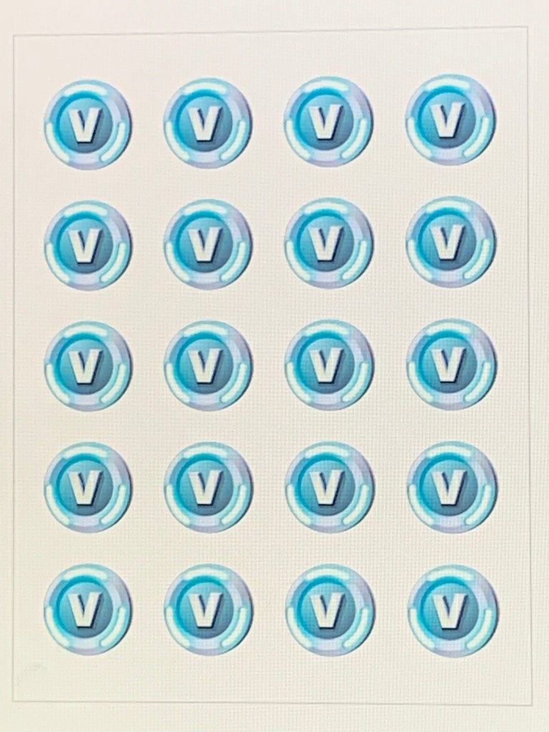 Free V Bucks Printable For Chocolate Coins