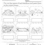 Earth Science Worksheet For Kindergarten Landforms In