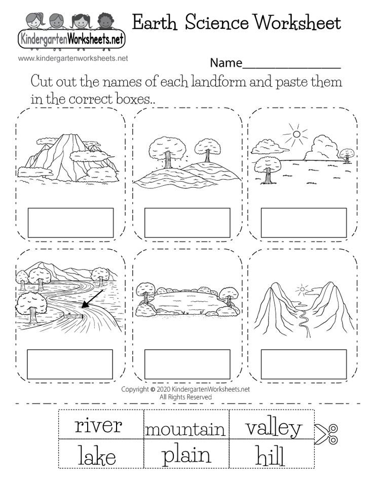Kindergarten Science Worksheets