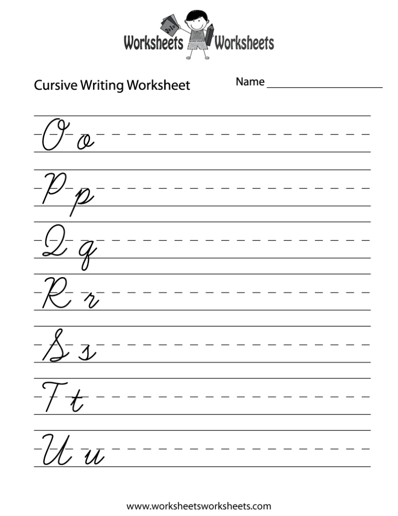 Easy Cursive Writing Worksheet Free Printable