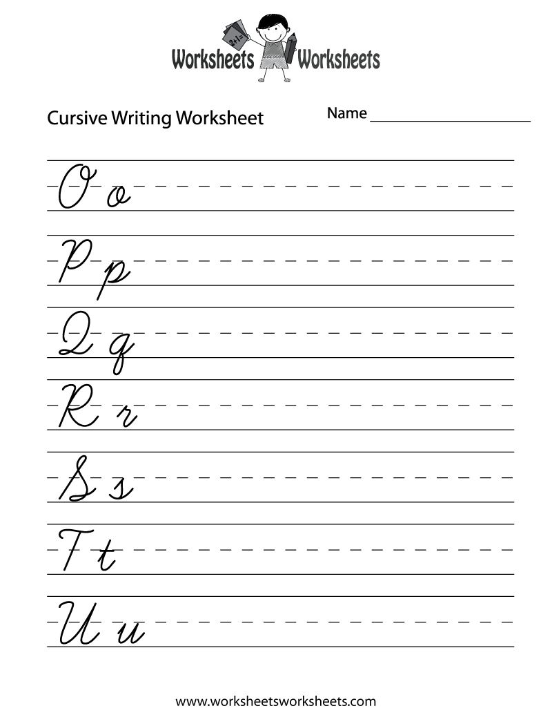 Free Printable Cursive Worksheets