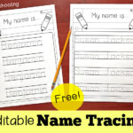 Editable Name Tracing Sheet Totschooling Toddler