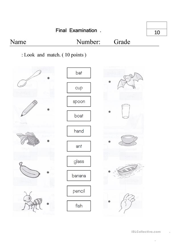 Worksheets For Grade 1 English