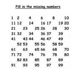 Fill In The Missing Numbers First Grade Math Worksheets