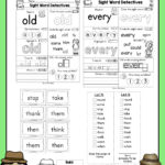 First Grade Sight Words Interactive Worksheets For