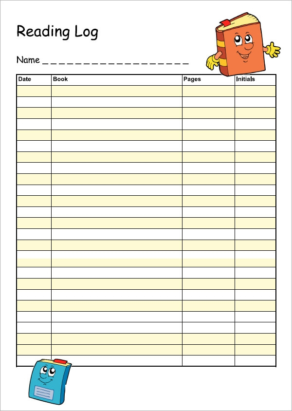 Free Printable Reading Log