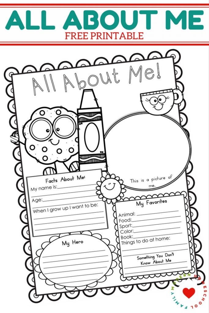 All About Me Printable