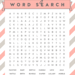 Free Baby Shower Word Search Puzzles