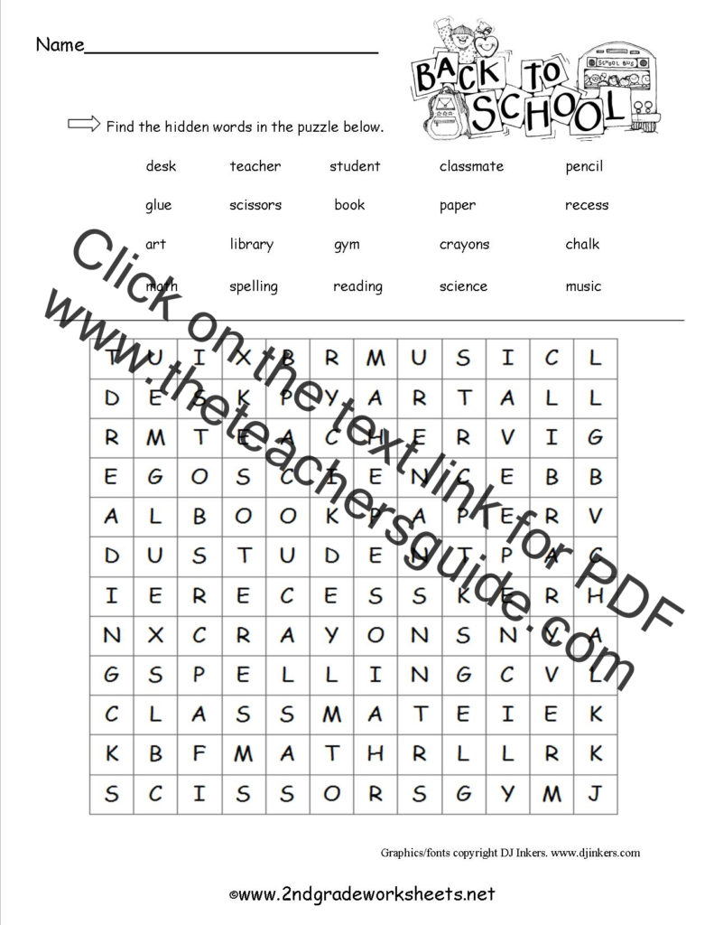 Free School Worksheets