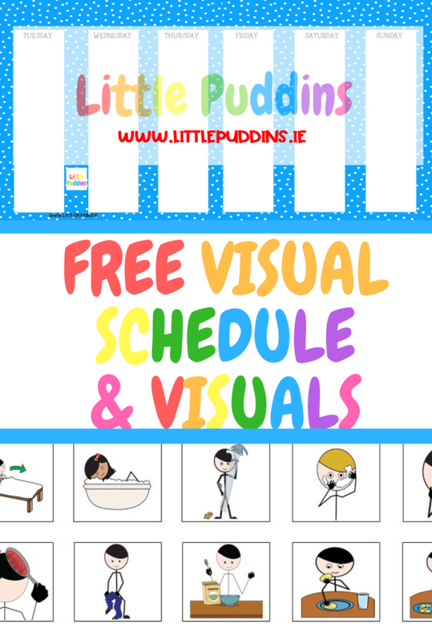 Free Daily Visual Schedule Template Seven Common