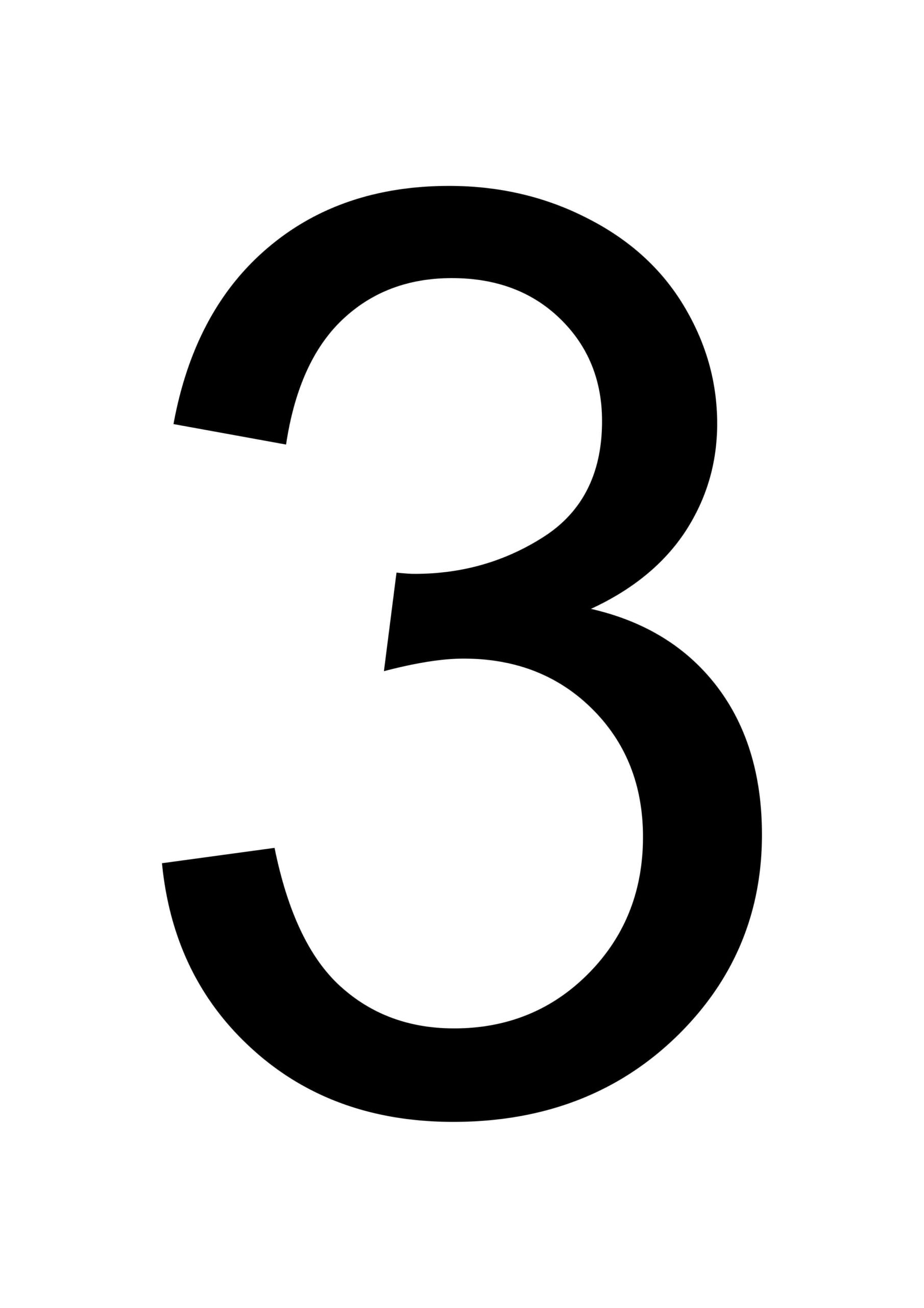 Number 3 Free Printable