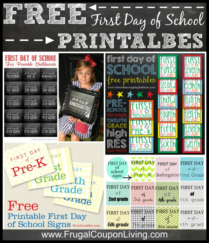 Free First Day Of School Printables