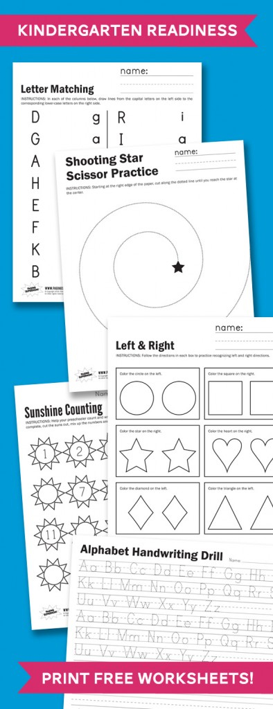 Kindergarten Printables