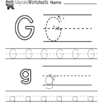 Free Letter G Alphabet Learning Worksheet For Preschool